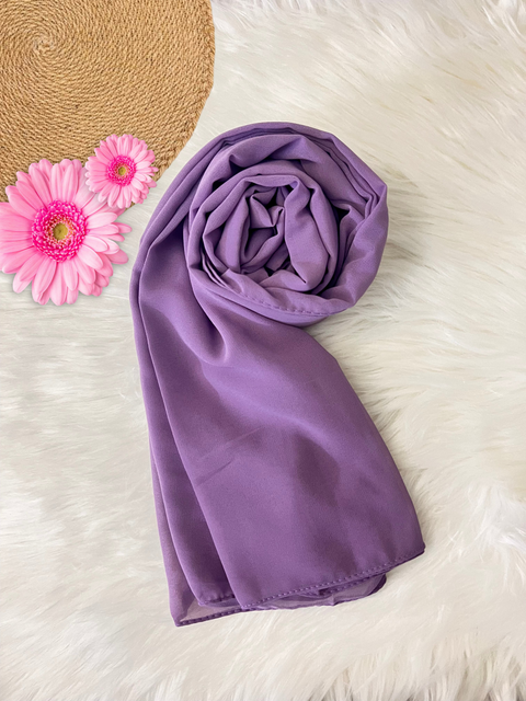 Lilac-Georgette Hijab