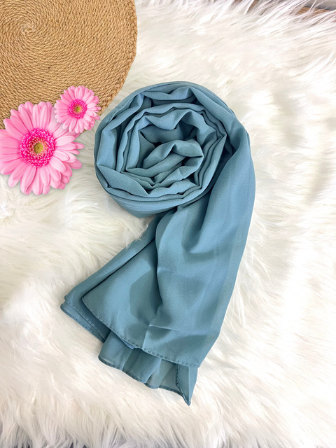 Georgette Hijab-Blue Denim