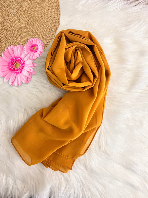 Georgette Hijab-Mustard