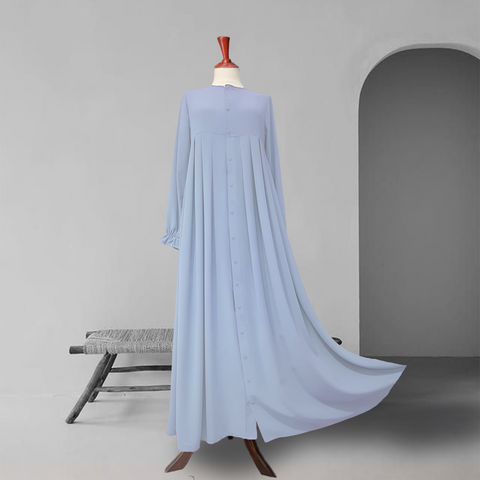 Lina Sky Blue Abaya – Effortless Grace in a Refreshing Hue