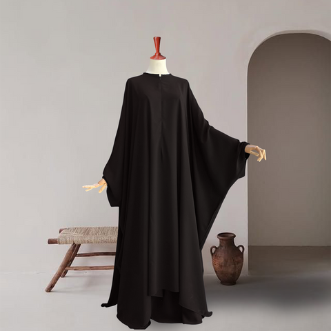 Raya – Classic Black 2-Piece Abaya