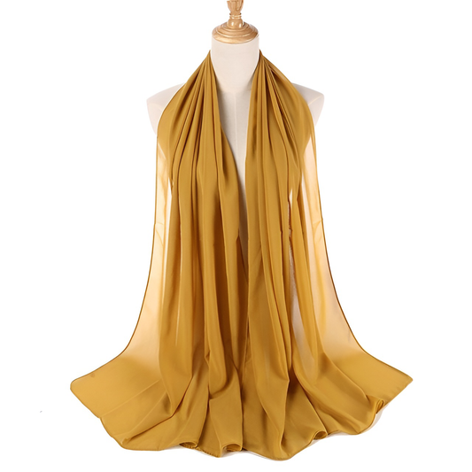 Georgette Hijab - Mustard