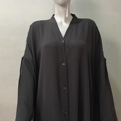 Fajr Gray Abaya – Elegence  Modesty in a Modern Shade